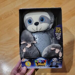 Cuddly Projector Plush Night Light Sloth New